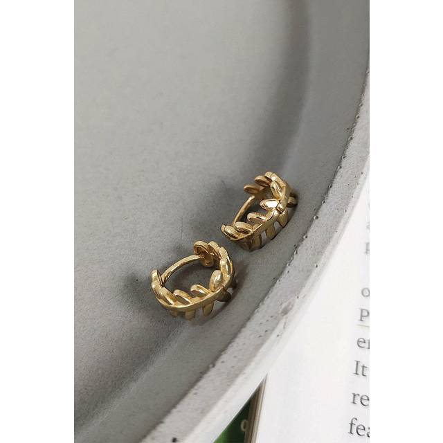 14K Gold Plated Silver Tiny Huggie Hoop Earrings - One Size