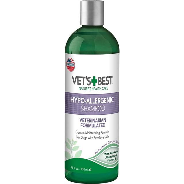Vet's Best Hypo-Allergenic Shampoo for Dogs with Sensitive Skin, Relieves Discomfort from Dry, Itchy Skin, Cleans, Moisturizes, and Conditions Skin