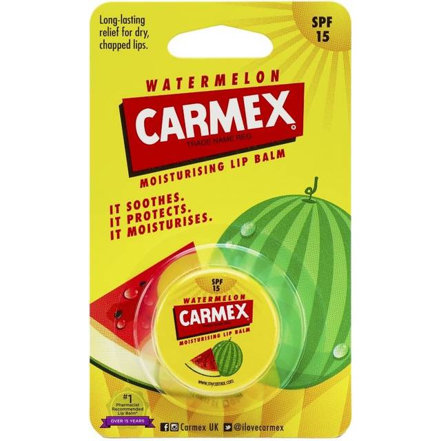 Carmex Moisturising Lip Balm Pot - Yellow / Watermelon