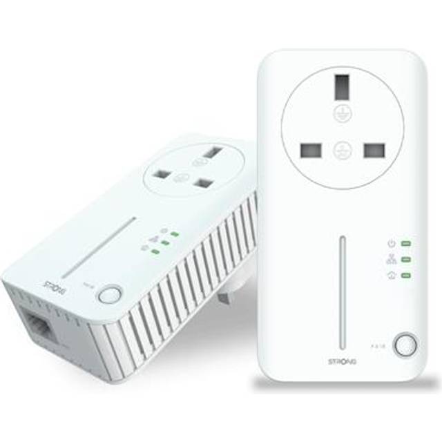 Strong powerlwf600duouk av600 wi-fi passthrough powerline kit 2 pack