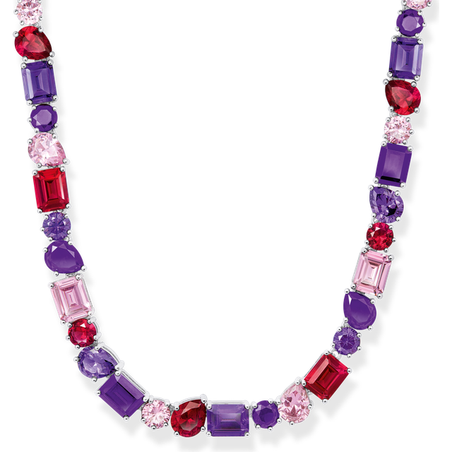 Thomas Sabo | Glamourös choker i silver med 43 stenar | Silver | 34-42 cm