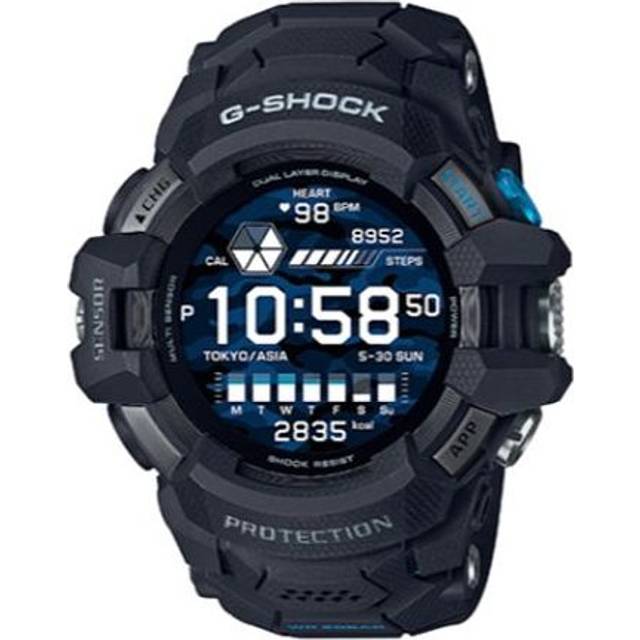 CASIO G-Shock Digital 'Black' GSW-H1000-1 - Black/Blue - Free