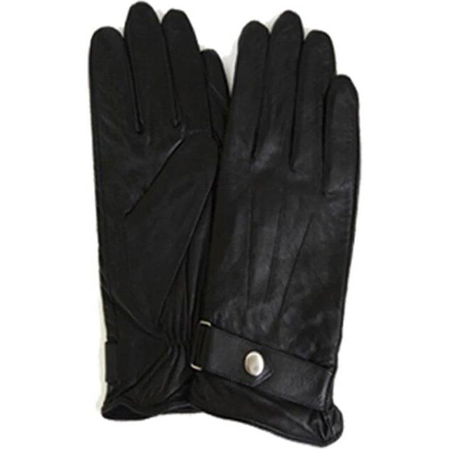 (L, Black) Eastern Counties Leather Mens Classic Leather Winter Gloves