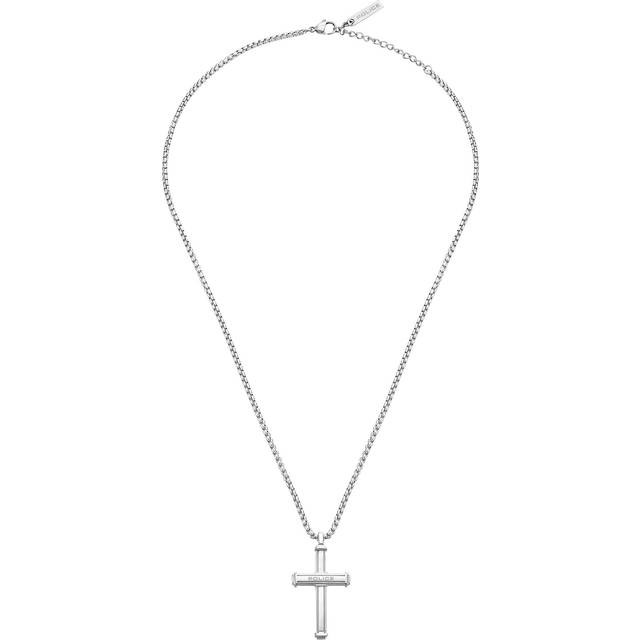 Police Stainless Steel Carbon Bullet Shaped Pendant Necklace
