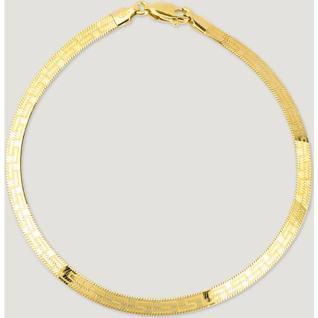 John Greed CANDY Desert Gold Plated Silver Greek Herringbone Bracelet For Women - gold/silver