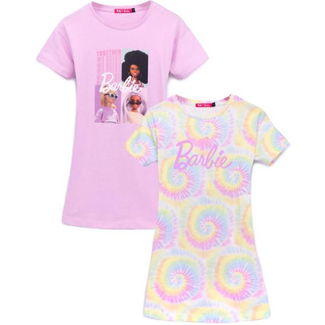 Barbie Girls Open Back T-Shirt Dress (Pack of 2)