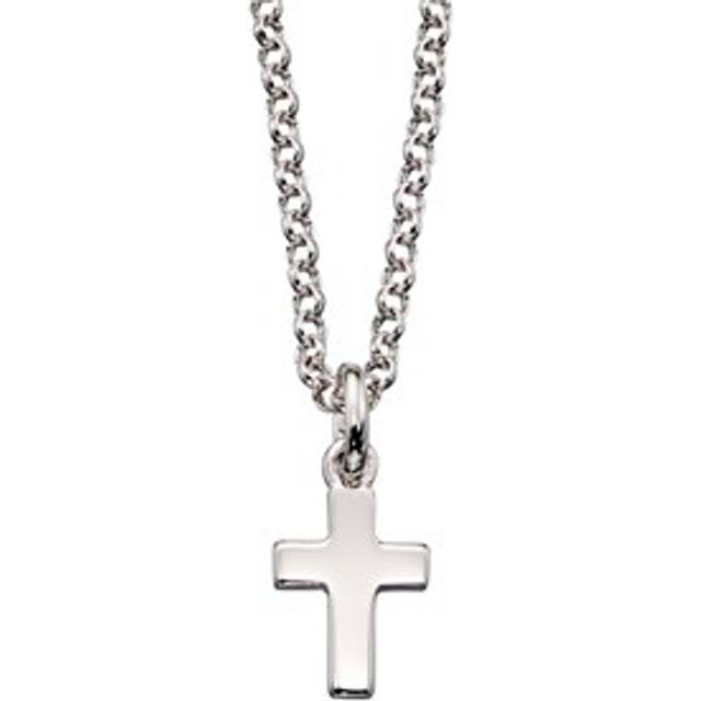Little Star Childrens Kaia Silver Cross Pendant Necklace LSN0022