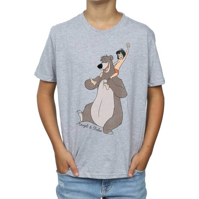 (5-6 Years, Sports Grey) Jungle Book Boys Classic Mowgli And Baloo T-Shirt