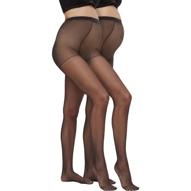 MAMA.LICIOUS Mlmalou-strumpbyxor 20 Den Basic 2-pack A, svart, L/XL