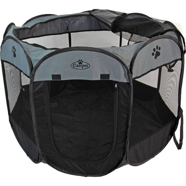 Medium Folding Portable Fabric Pop Up Play Pen Travel Crate Cage Small Pet Puppy Dog