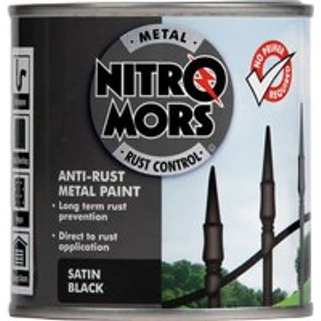 Nitromors Anti-Rust Satin Metal Paint Black 250ml