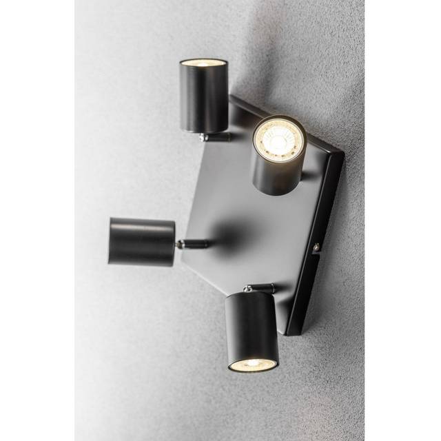 (Black) CGC Square Four Head GU10 Ceiling Spot Light