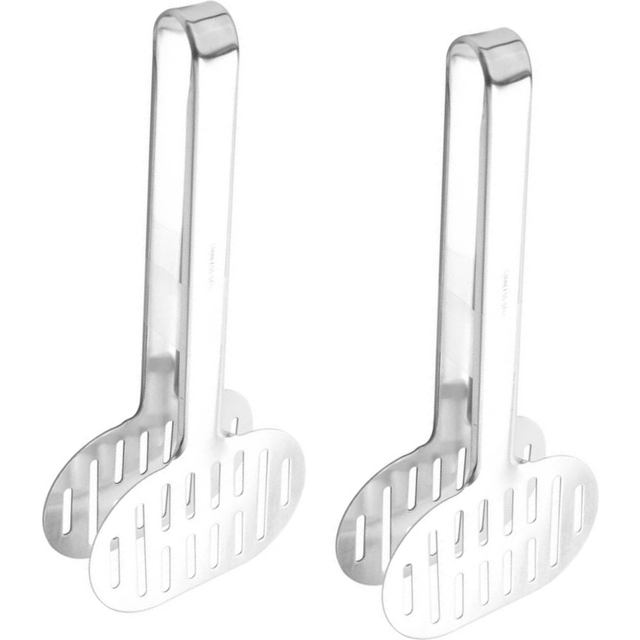 2X Stainless Steel Turner Tongs Kitchen Double Spatula Bread and Tongs