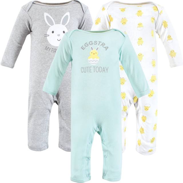Hudson Baby Unisex Baby Cotton Coveralls  Eggstra Cute  3-6 Months