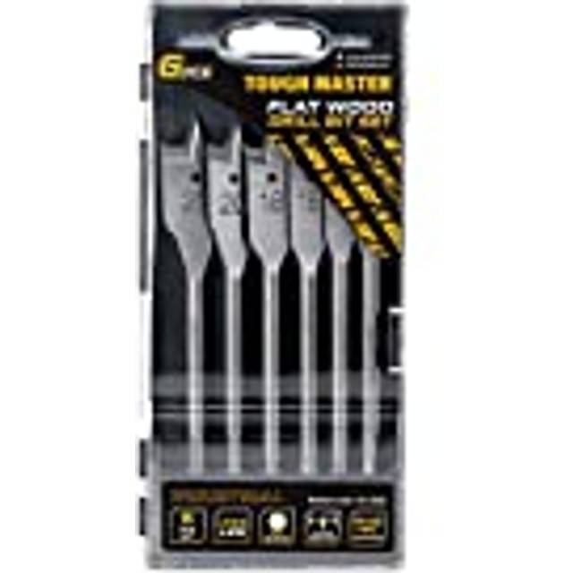 Spade Drill Bits Set, 6 Piece Â¼ Inch Quick Change Hex Shank, 10mm, 12mm,16mm, 18mm, 20mm, 25mm Flat Wood Drill Bits with Plastic Carry Case
