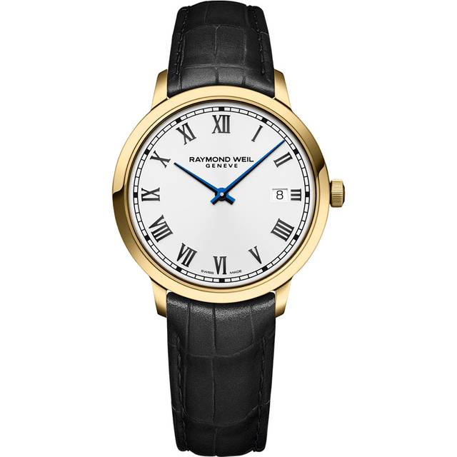 Raymond Weil Men's Toccata 39.5 Date Roman Numerals Leather Strap Watch