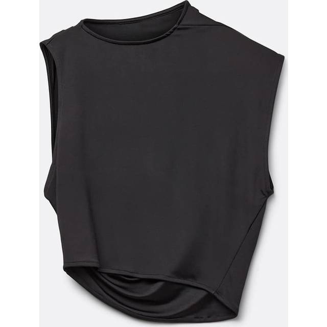 Jade Cropper Black Asymmetric T-Shirt - 009 Black - XL