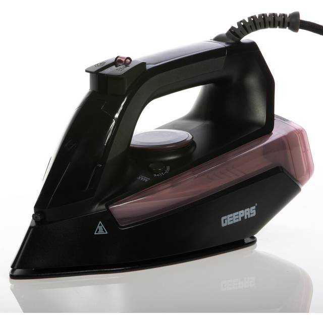 2200W Steam Iron Ceramic Non-Stick Coating Plate - Black - One Size