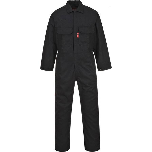 (55R, Black) Portwest Unisex Adult Bizweld Fire Resistant Overalls