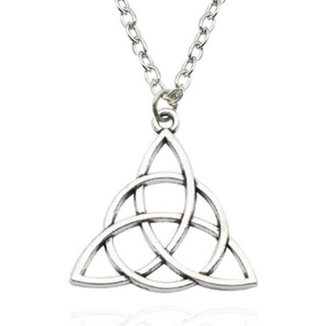 Veile Studios Necklaces Geometric Triangle Irish Celtic Triquetra Trinity Knot Pendant Necklaces & Pendants