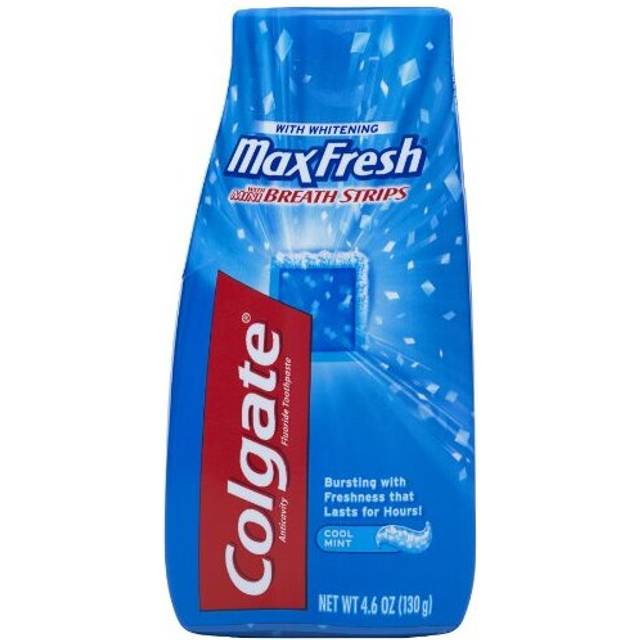 Colgate Max Fresh Liquid Toothpaste with Breath Strips, Cool Mint, 4.6-Ounce (6 Pack)