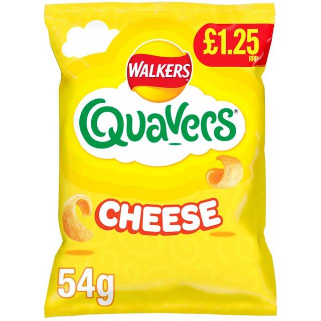 Walkers Quavers Cheese Snacks Crisps 54g (Pack of 15)
