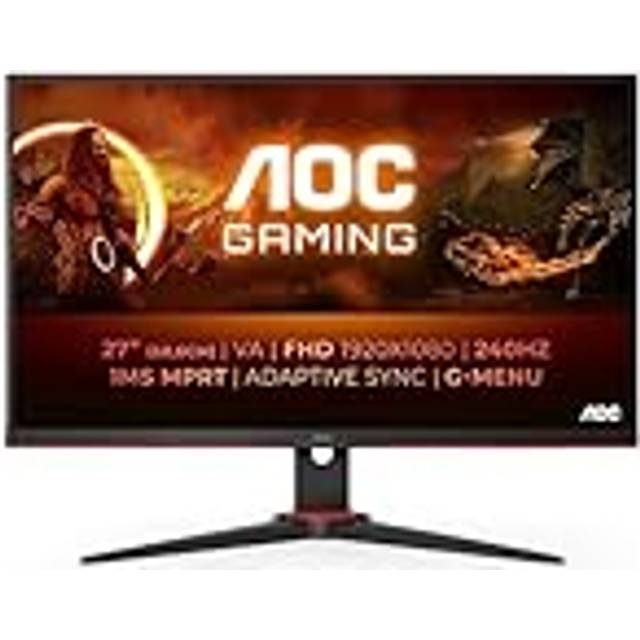 AOC Gaming 27G2ZNE – 27 tums full HD-skärm, 240 Hz, 1 ms MPRT, FreeSync Prem. (1920 x 1080, HDMI 1.4, DisplayPort 1.2) svart/röd