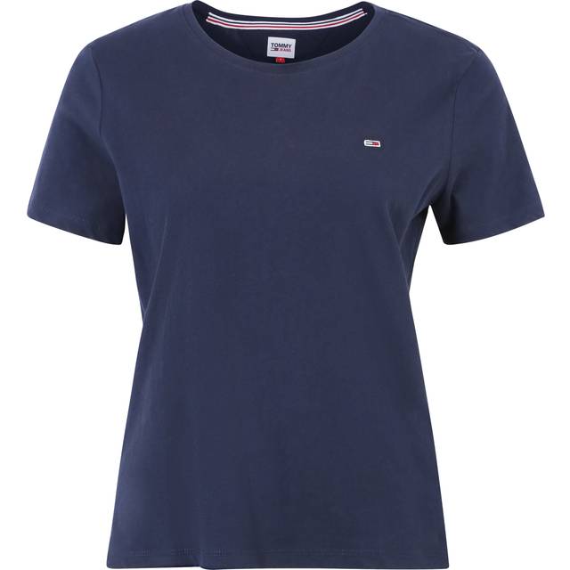 Tommy Jeans Soft Jersey T-shirt - Navy, Navy, Size Xxs, Women - XXS
