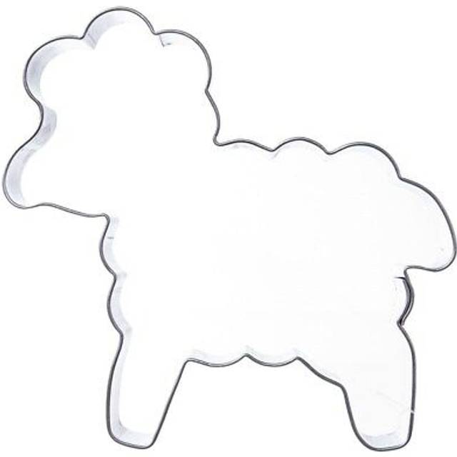 Traditional sheep-shaped cake tin in stainless steel