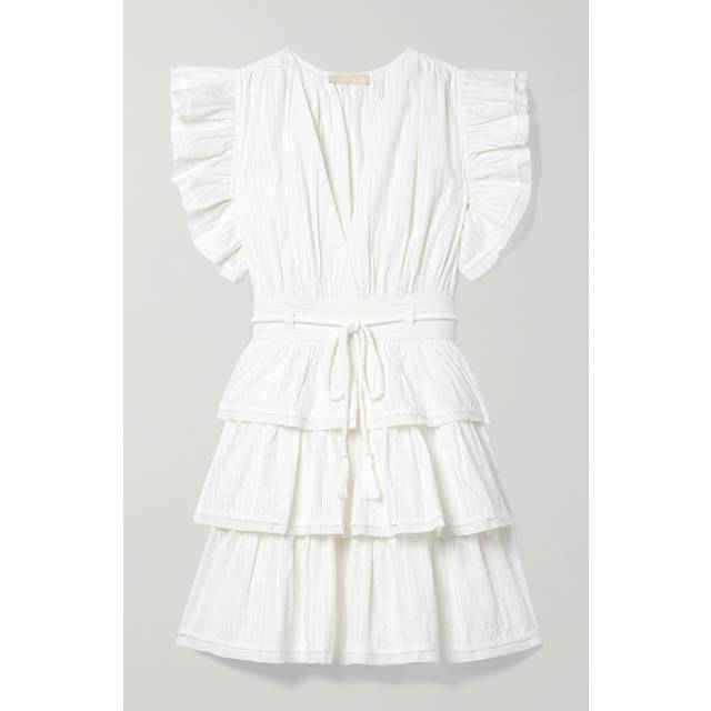 Ulla Johnson, Short Dresses, female, White, L, Beige Cotton Mini Dress