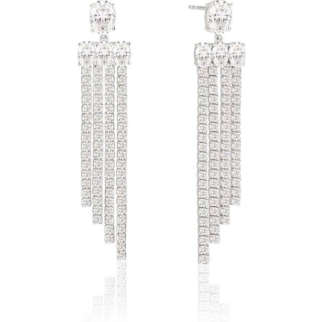 Sif Jakobs Jewellery, Accessoarer, Dam, ONE Size, Facetterade Vita Zirkonia Örhängen - gray (ONE SIZE)