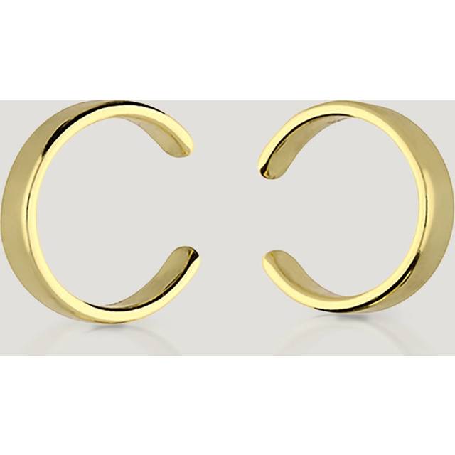 John Greed CANDY Bar Gold Plated Silver Plain Ear Cuffs For Women - gold/silver