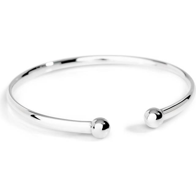 John Greed Signature Silver Small Solid Torque Bangle - silver