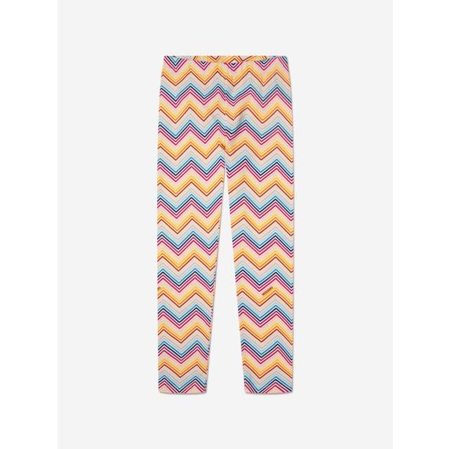 Missoni, Leggings, female, Multicolor, 14 Y, Zig Zag Leggings in Multicolour
