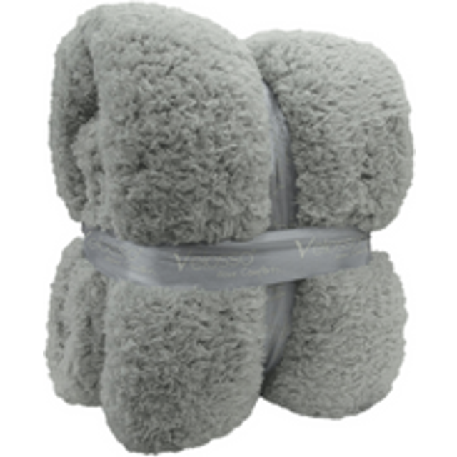 Velosso Teddy Sherpa Reverse Blanket - 130Cm X 180Cm - Silver, Silver