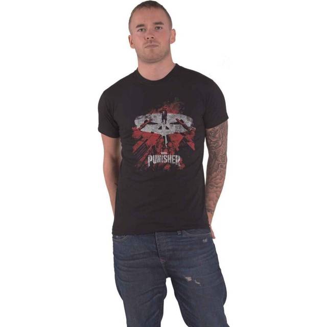(XL, Black/Red) The Punisher Unisex Adult Tank Cotton T-Shirt