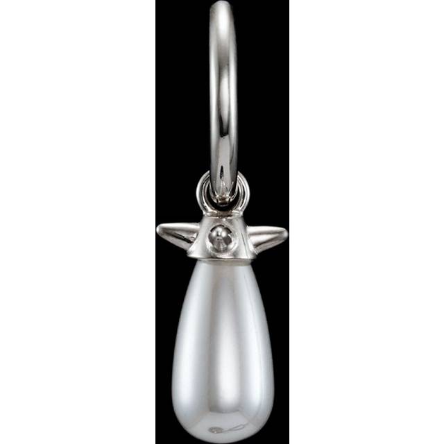 Pearl tear earring glaspärla silver