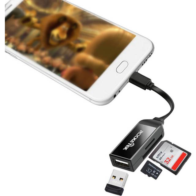 Rocketek Type c OTG USB 2.0 Camera Card TF Memory Card Reader Adapter for MacBook Xiaomi Cell Phone