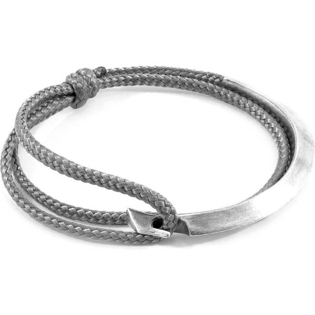 Hove Silver and Rope Bracelet - Grey - One Size