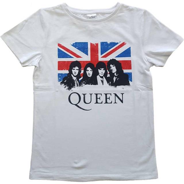 (7-8 Years, White) Queen Childrens/Kids Union Jack T-Shirt