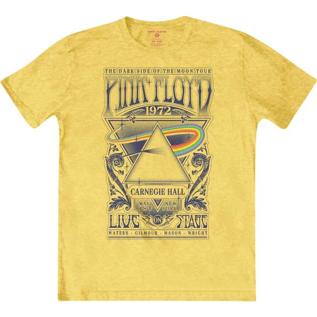 (3-4 Years, Yellow) Pink Floyd Childrens/Kids Carnegie Hall Poster T-Shirt