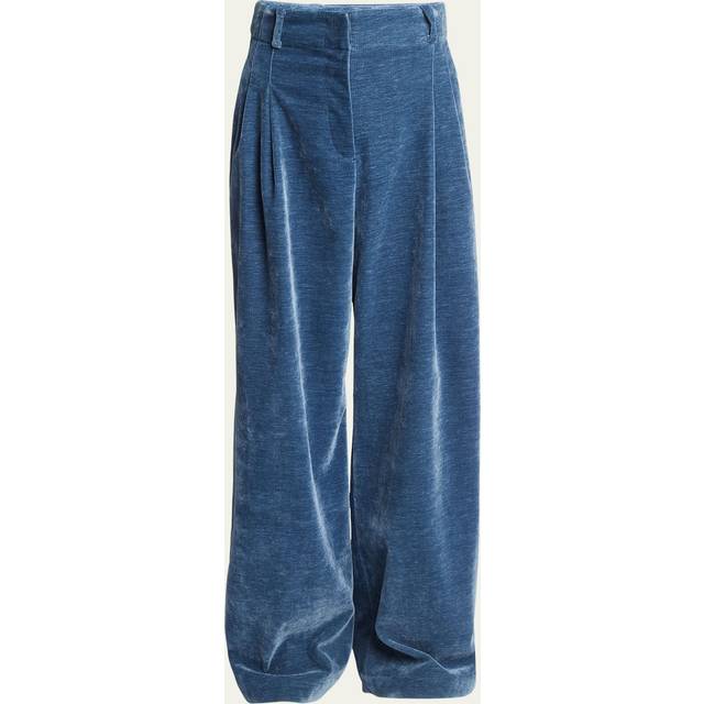 Proenza Schouler White Label Aria chenille wide-leg pants - blue (UK 14)