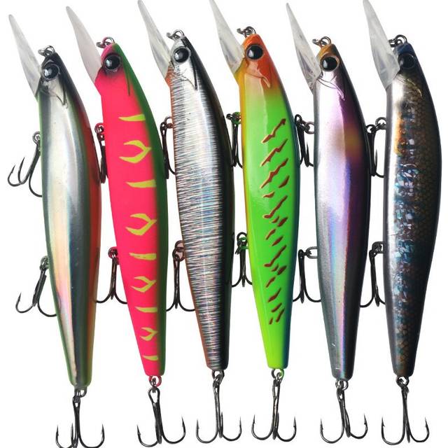 Fiskedrag 14G 12Cm konstbete Hårt Fiske Plopper Krok Mjuk roterande svans fiskeredskap 12cm