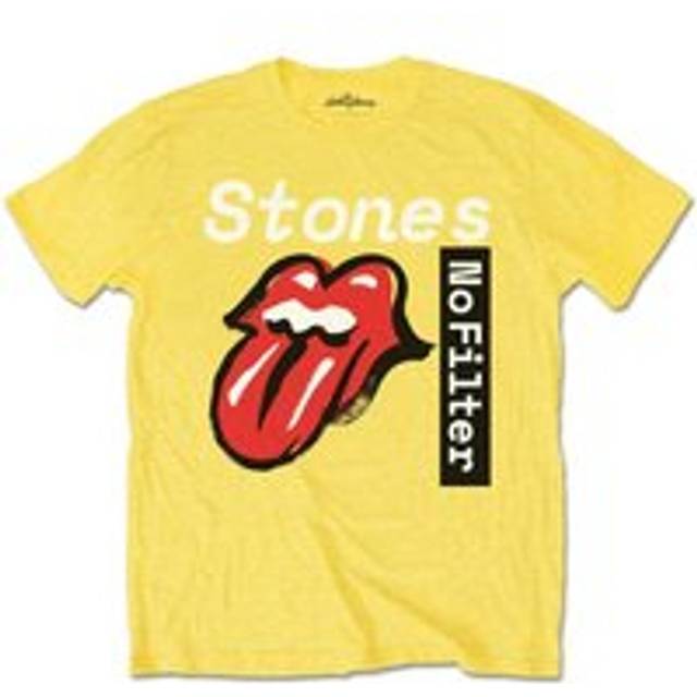 (11-12 Years, Yellow) The Rolling Stones Childrens/Kids No Filter Text T-Shirt