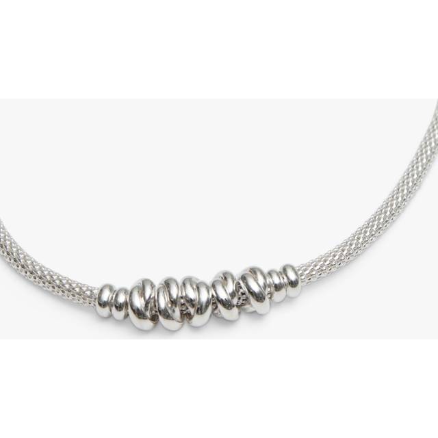 Simply Silver Recycled Sterling Silver 925 Love Knot Mesh Necklace