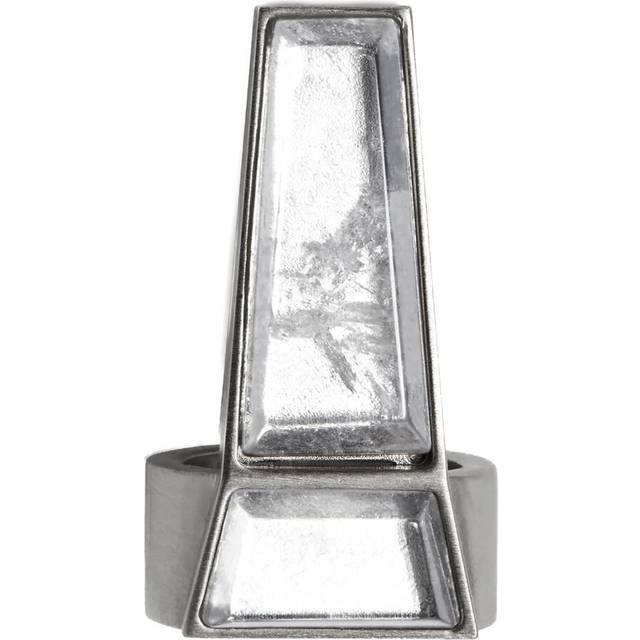 Rick Owens Silver Hollywood Crystal Trunk Ring - 128 PALLADIO - FR 60