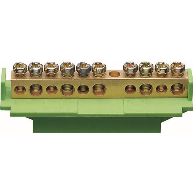 Hager KM10B Jordplint 60 A, mässing 5x16 + 5x10 mm²