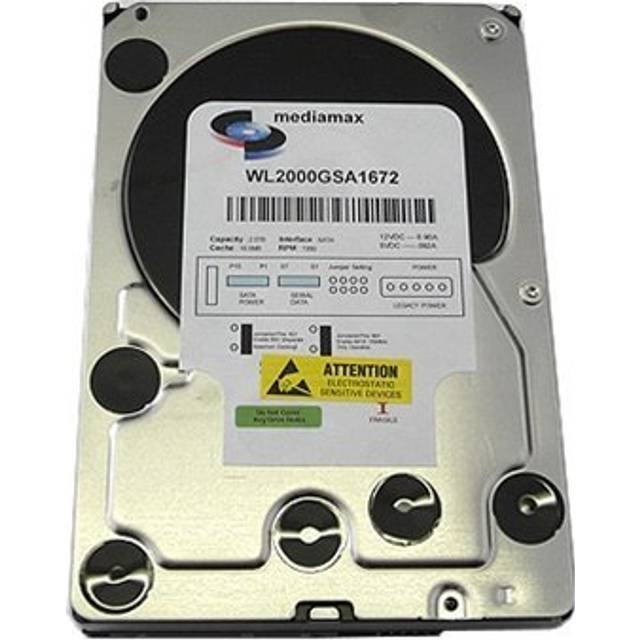 White Label 2 Terabyte 2TB 16MB Cache 7200RPM SATA2 3.5 Internal Desktop Hard Drive For PC  Mac  CCTV DVR  NAS - w/ 1 Year Warranty