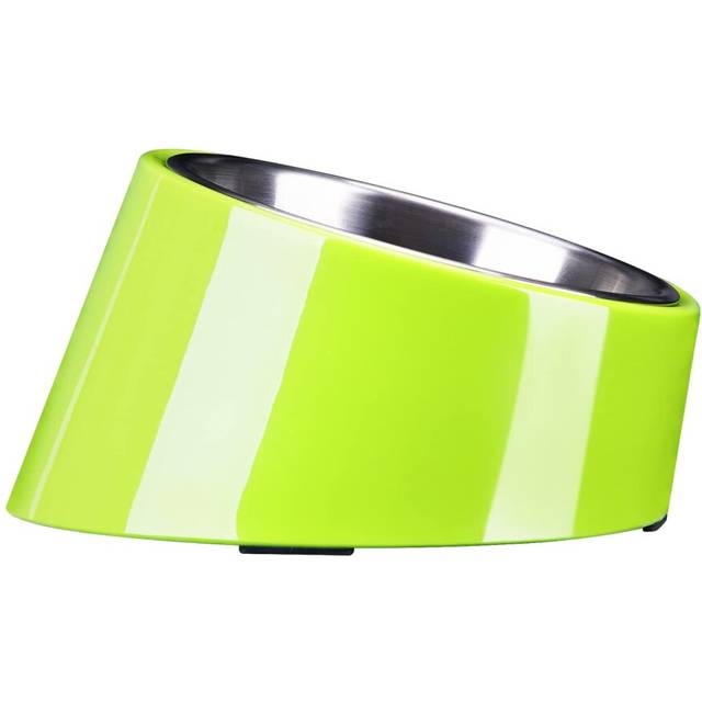Slanted Dog Bowl Water / Food Mess Free Tilted Angle Green S 150ML