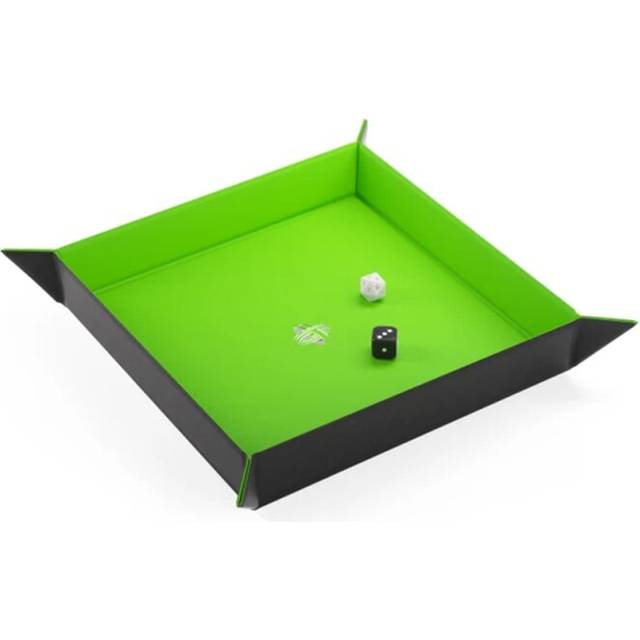 Gamegenic Magnetic Dice Tray Square: Black/Green